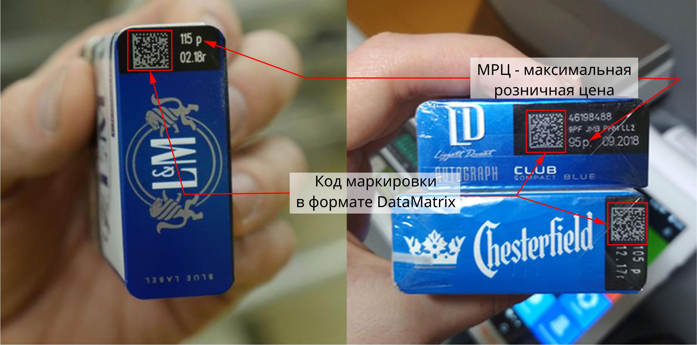 Сигареты с кодом маркировки
